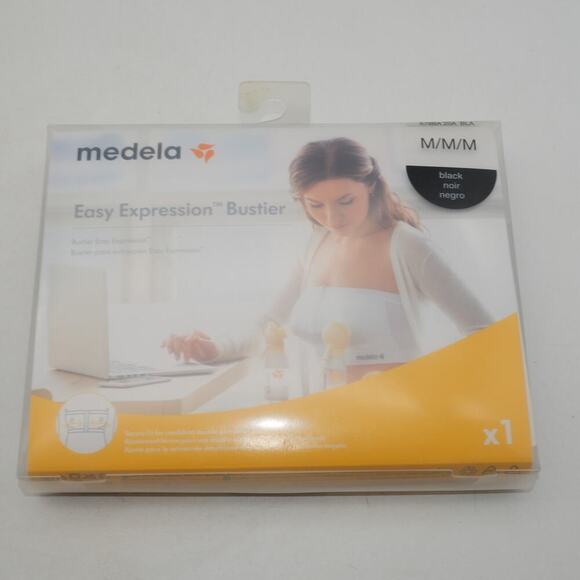 NEW Medela 3 in 1 Pumping  Nursing Bra Hands Free Pumping Bustier Black Size M - Picture 9 of 11